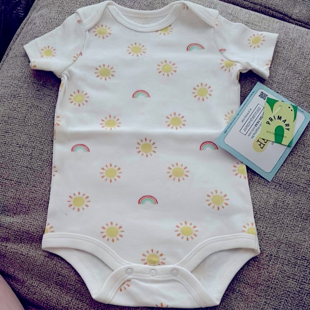 Primary Organic Short Sleeve Onesie - Sunny Day